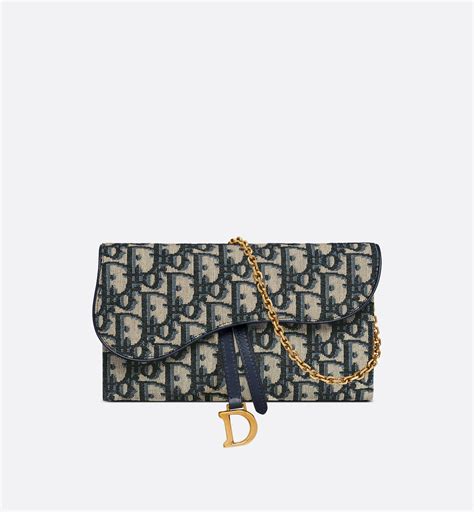 dior saddle wallet chain|long saddle wallet with chain.